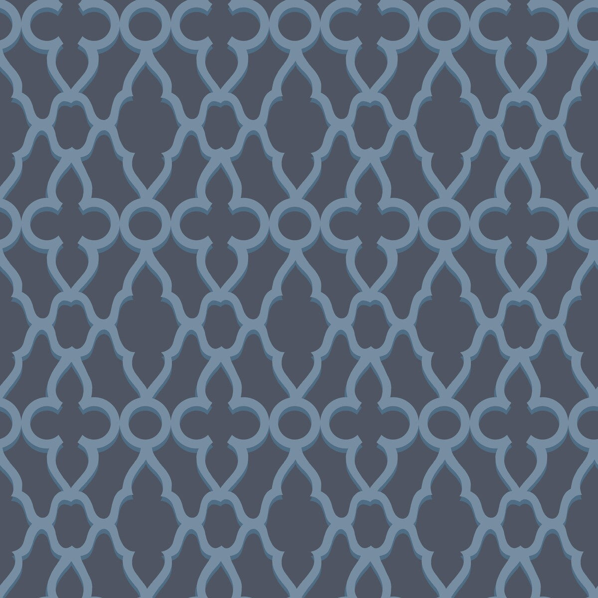 COLE & SON 116/6024.CS.0 TREILLAGE CERULEAN/MIDNIG Wallpaper - Eade's Wallpaper