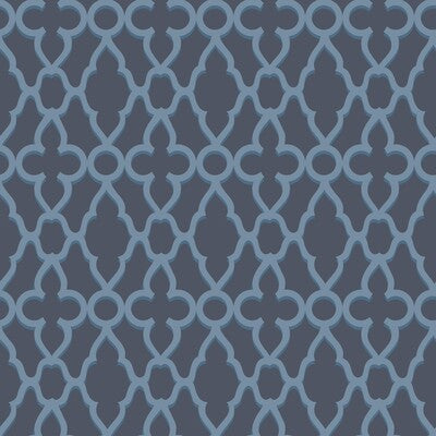 COLE & SON 116/6024.CS.0 TREILLAGE CERULEAN/MIDNIG Wallpaper - Eade's Wallpaper