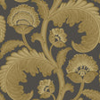 COLE & SON 116/7027.CS.0 FANFARE FLOCK OCHRE/CHAR Wallpaper - Eade's Wallpaper
