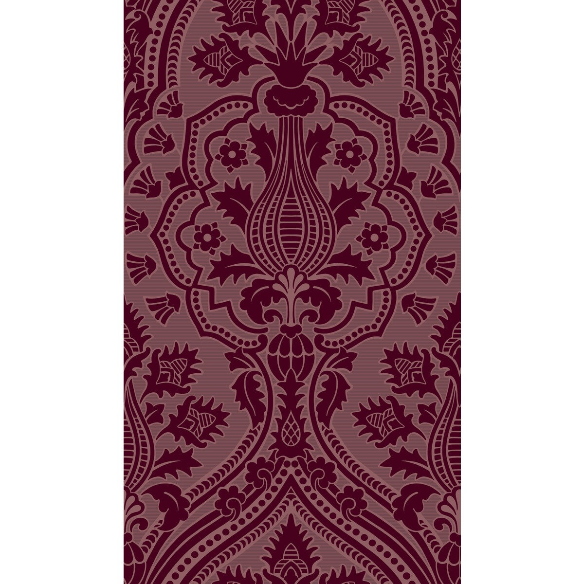 COLE & SON 116/9034.CS.0 PUGIN PALACE FLOCK CLARET Wallpaper - Eade's Wallpaper