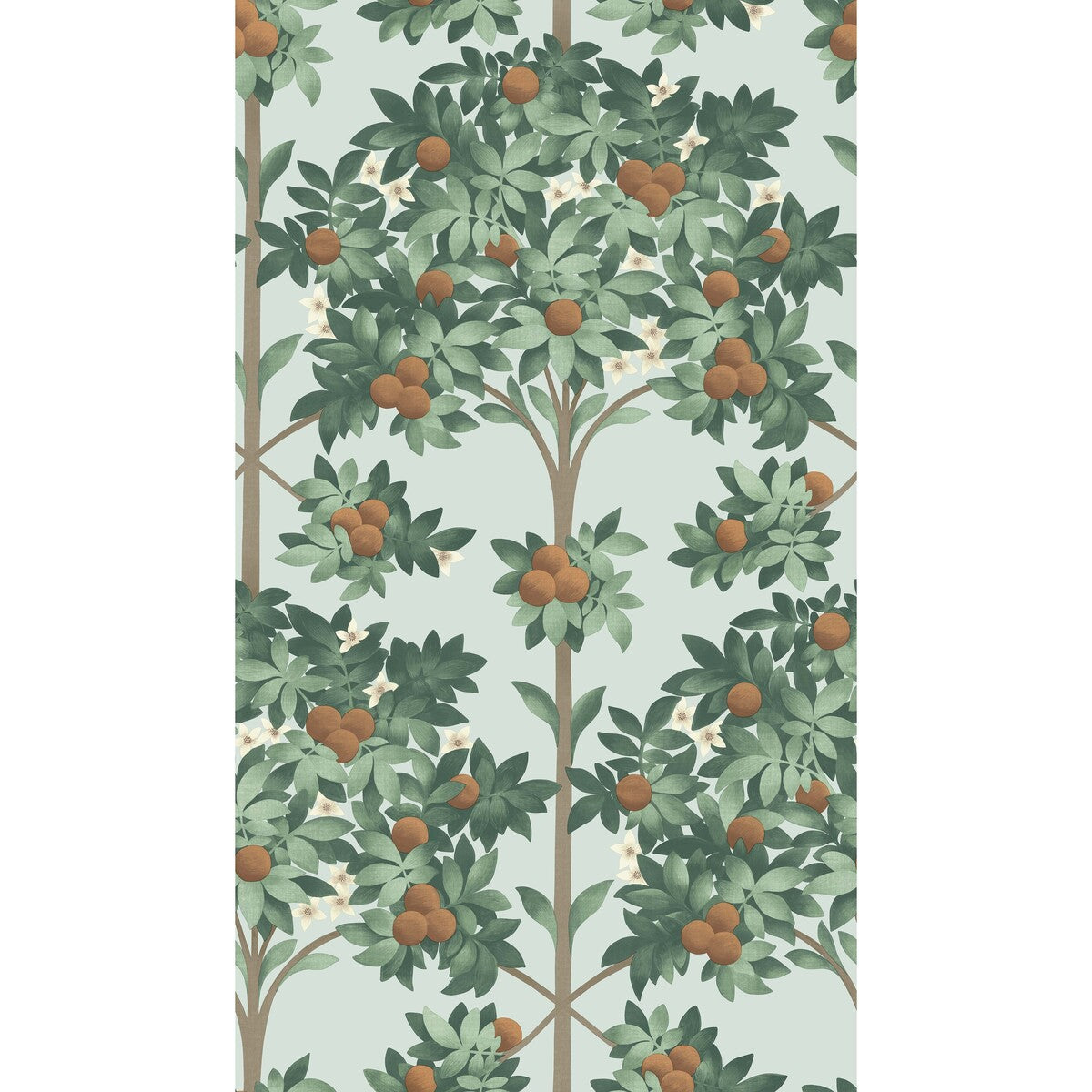 COLE & SON 117/1004.CS.0 ORANGE BLOSSOM BURNT ORANGE/MINT/SEAFOAM Wallpaper - Eade's Wallpaper