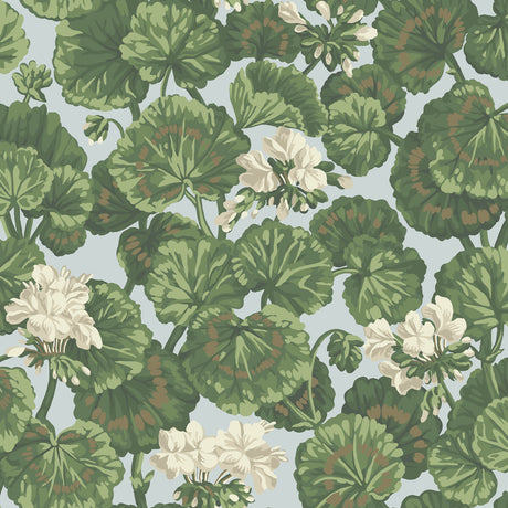 COLE & SON 117/11035.CS.0 GERANIUM WHITE & SAGE ON SEAFOAM Wallpaper - Eade's Wallpaper