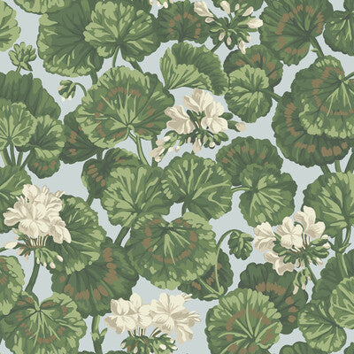 COLE & SON 117/11035.CS.0 GERANIUM WHITE & SAGE ON SEAFOAM Wallpaper - Eade's Wallpaper
