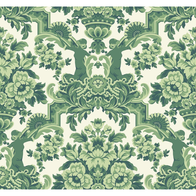 COLE & SON 117/13040.CS.0 LOLA FOREST GREENS ON WHITE Wallpaper - Eade's Wallpaper