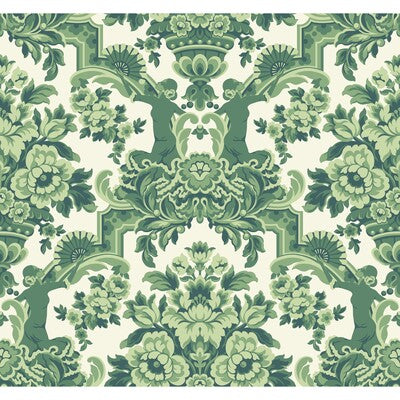 COLE & SON 117/13040.CS.0 LOLA FOREST GREENS ON WHITE Wallpaper - Eade's Wallpaper