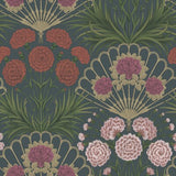 COLE & SON 117/14044.CS.0 FLAMENCO FAN MAGENTA/RED/METALLIC GLVR/INK Wallpaper - Eade's Wallpaper