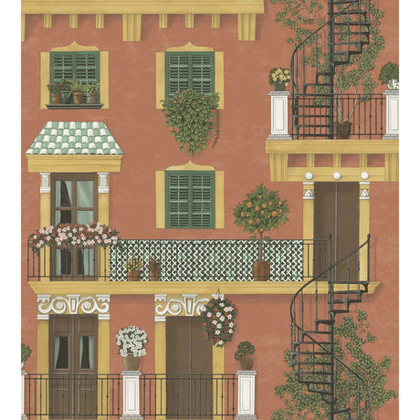 COLE & SON 117/4011.CS.0 ALFARO OCHRE/RACING CAR GREEN/TERRACOTTA Wallpaper - Eade's Wallpaper