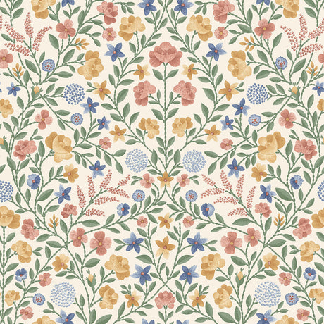 COLE & SON 118/13029.CS.0 COURT EMBROIDERY CORAL Wallpaper - Eade's Wallpaper