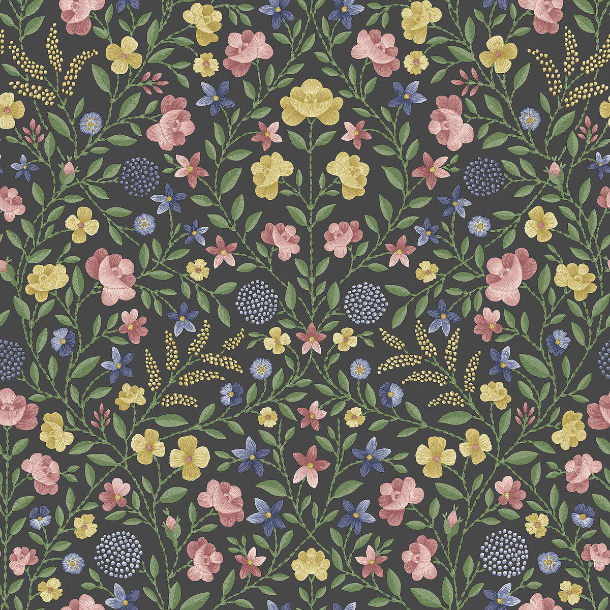 COLE & SON 118/13030.CS.0 COURT EMBROIDERY YELLOW Wallpaper - Eade's Wallpaper