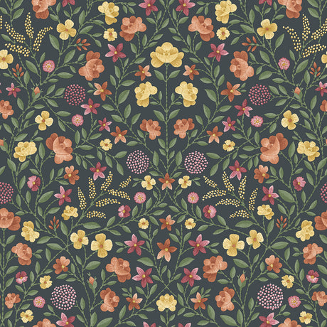 COLE & SON 118/13031.CS.0 COURT EMBROIDERY MARIGOLD Wallpaper - Eade's Wallpaper