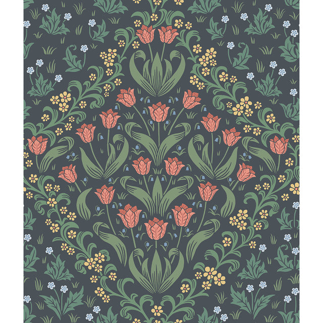 COLE & SON 118/2002.CS.0 TUDOR GARDEN RO&FGRN/CHAR Wallpaper - Eade's Wallpaper
