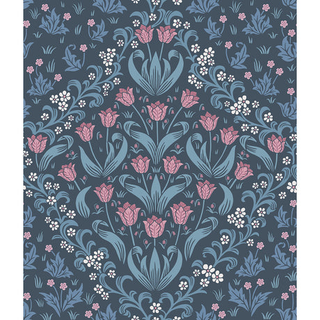 COLE & SON 118/2004.CS.0 TUDOR GARDEN FS&CBLU/MIDN Wallpaper - Eade's Wallpaper