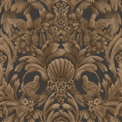 COLE & SON 118/9018.CS.0 GIBBONS CARVING MBRNZ/CHR Wallpaper - Eade's Wallpaper