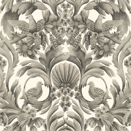 COLE & SON 118/9020.CS.0 GIBBONS CARVING SOOT/STON Wallpaper - Eade's Wallpaper