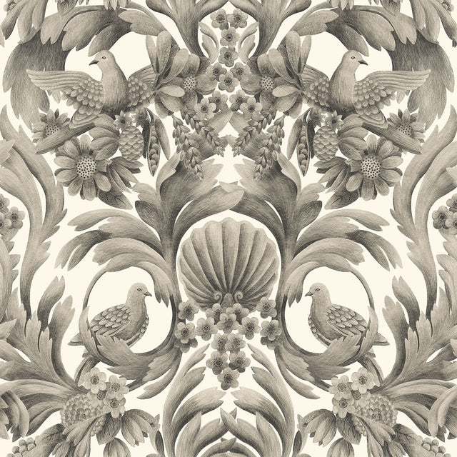 COLE & SON 118/9020.CS.0 GIBBONS CARVING SOOT/STON Wallpaper - Eade's Wallpaper