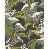 COLE & SON 119/1002.CS.0 HOOPOE LEAVES OLIVE BLACK Wallpaper - Eade's Wallpaper