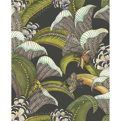 COLE & SON 119/1002.CS.0 HOOPOE LEAVES OLIVE BLACK Wallpaper - Eade's Wallpaper