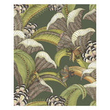 COLE & SON 119/1003.CS.0 HOOPOE LEAVES SPRING GREEN AND CORAL Wallpaper - Eade's Wallpaper