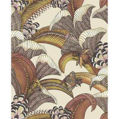 COLE & SON 119/1004.CS.0 HOOPOE LEAVES CRIMSON Wallpaper - Eade's Wallpaper