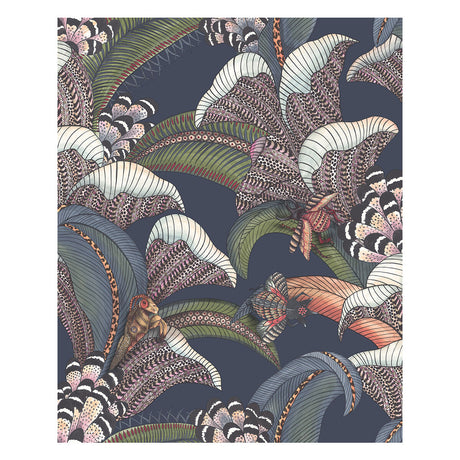 COLE & SON 119/1006.CS.0 HOOPOE LEAVES MIDNIGHT Wallpaper - Eade's Wallpaper