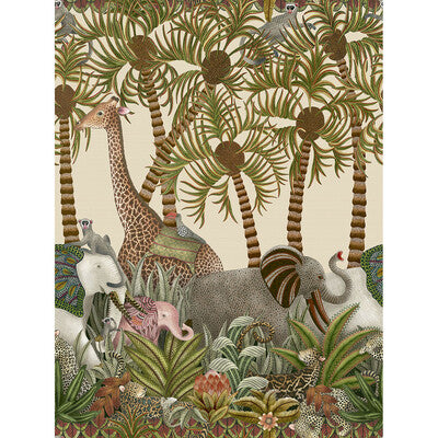 COLE & SON 119/11047.CS.0 LETABA MARCH GRASSCLOTH SPGRN&GNGR/CRM Wallpaper - Eade's Wallpaper