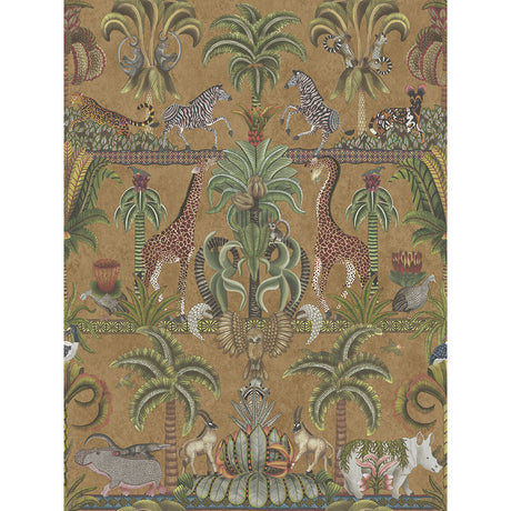 COLE & SON 119/5025.CS.0 AFRIKA KINGDOM OLGRN/SPGRN/MT BRONZ Wallpaper - Eade's Wallpaper