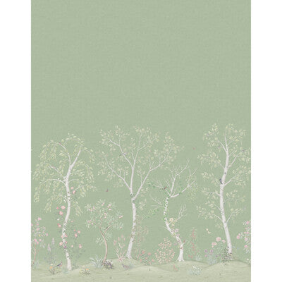 COLE & SON 120/6021S.CS.0 SEASONAL WOODS OLIVE SILK Wallpaper - Eade's Wallpaper