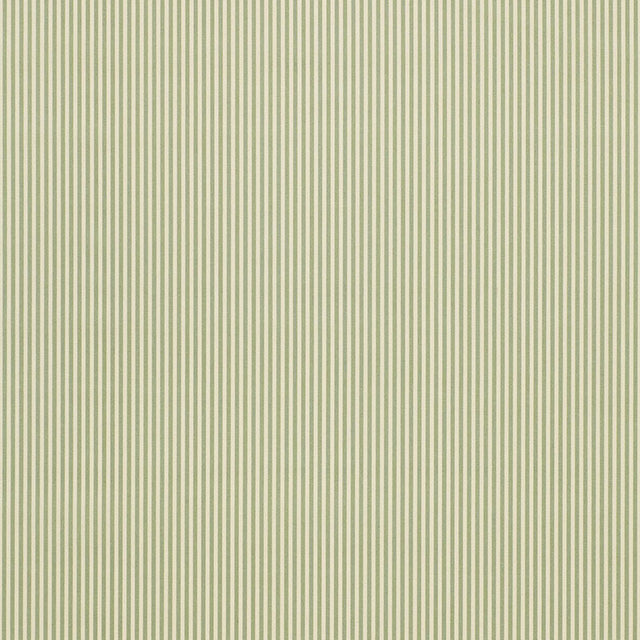 Schumacher Newport Poplin Stripe Aqua Fabric - Eade's Wallpaper