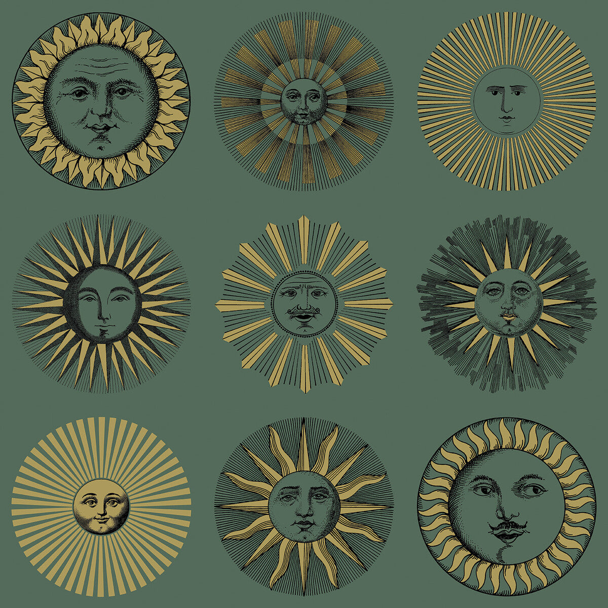 COLE & SON 123/1005.CS.0 SOLI EMERALD & GOLD Wallpaper - Eade's Wallpaper