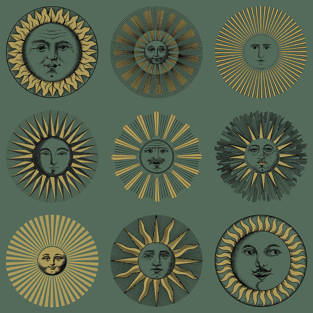 COLE & SON 123/1005.CS.0 SOLI EMERALD & GOLD Wallpaper - Eade's Wallpaper