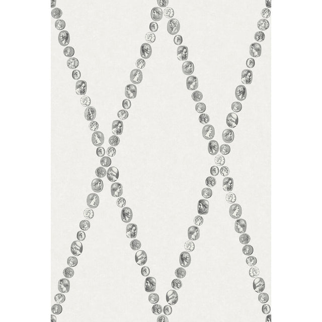 COLE & SON 123/4021.CS.0 CAMMEI BLACK & WHITE Wallpaper - Eade's Wallpaper