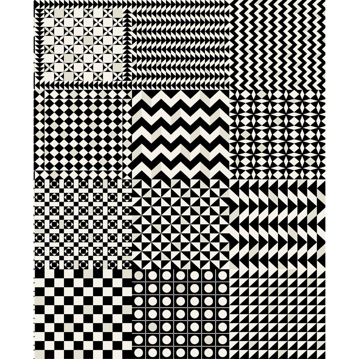 COLE & SON 123/7032.CS.0 GEOMETRICO BLACK & WHITE Wallpaper - Eade's Wallpaper