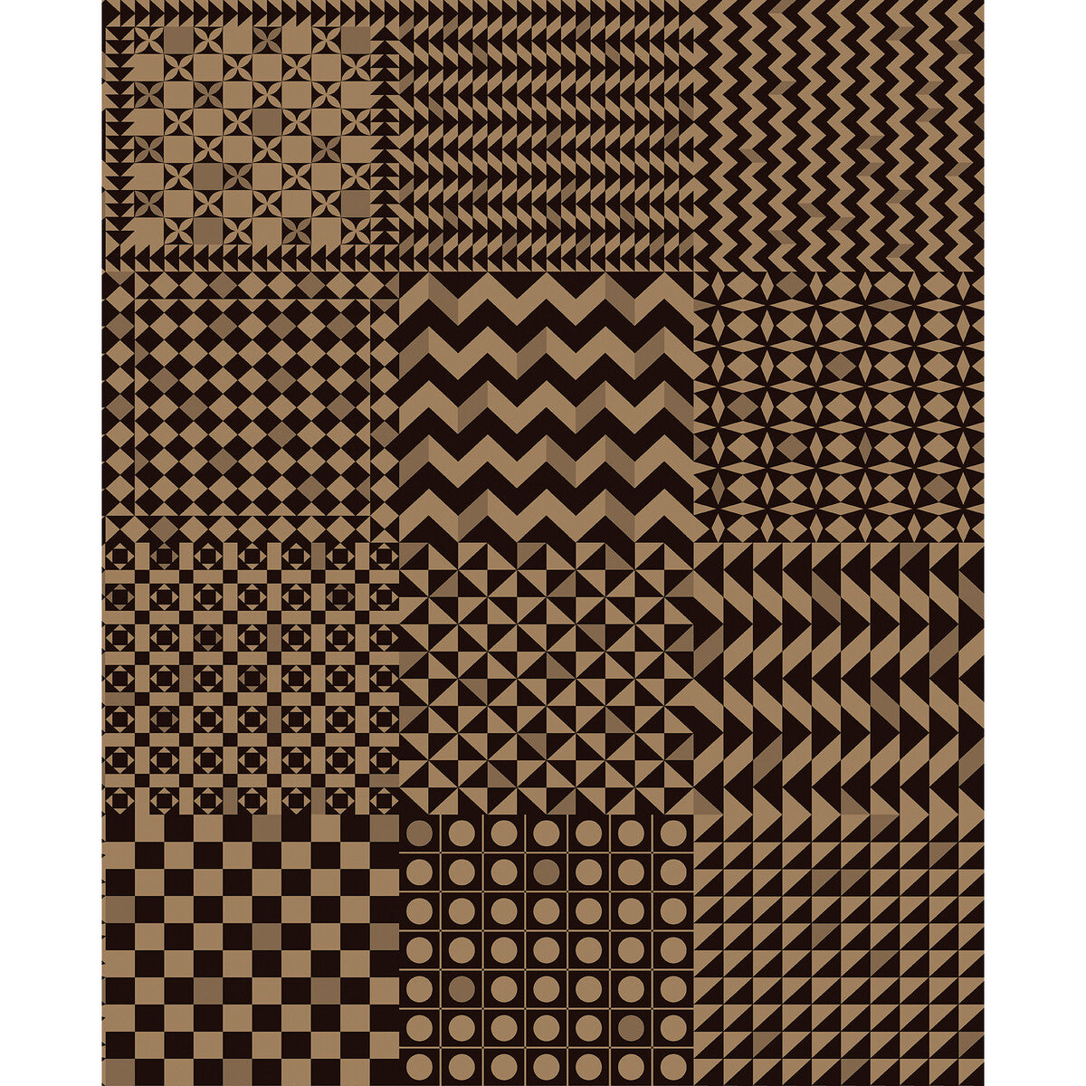 COLE & SON 123/7036.CS.0 GEOMETRICO BLACK & GOLD Wallpaper - Eade's Wallpaper