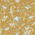 COLE & SON 124/1006.CS.0 HUMMINGBIRDS GREY/GOLD Fabric - COLE & SON SELECTION OF HUMMINGBIRDS