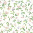 COLE & SON 124/3015.CS.0 FLORA PINK/PURPLE Fabric - COLE & SON SELECTION OF HUMMINGBIRDS