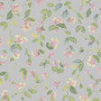 COLE & SON 124/3017.CS.0 FLORA GREY/PINK Fabric - COLE & SON SELECTION OF HUMMINGBIRDS