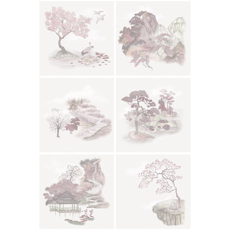 COLE & SON TILE TOILE 126/10035.CS.0 in PINK Wallpaper - COL