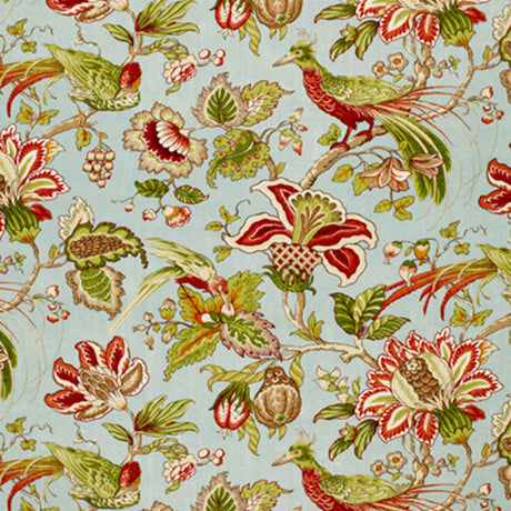 Schumacher Sandringham Robin'S Egg Fabric - Eade's Wallpaper