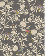 COLE & SON ROSEBERRY WITH BIRDS 127/4019.CS.0 in CHARCOAL Wa
