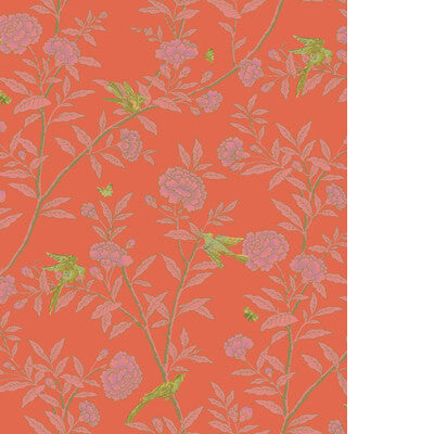 COLE & SON ROSEBERRY WITH BIRDS 127/4021.CS.0 in VERMILLION 