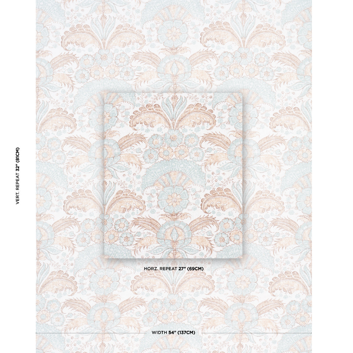 Schumacher Calicut Aqua Fabric