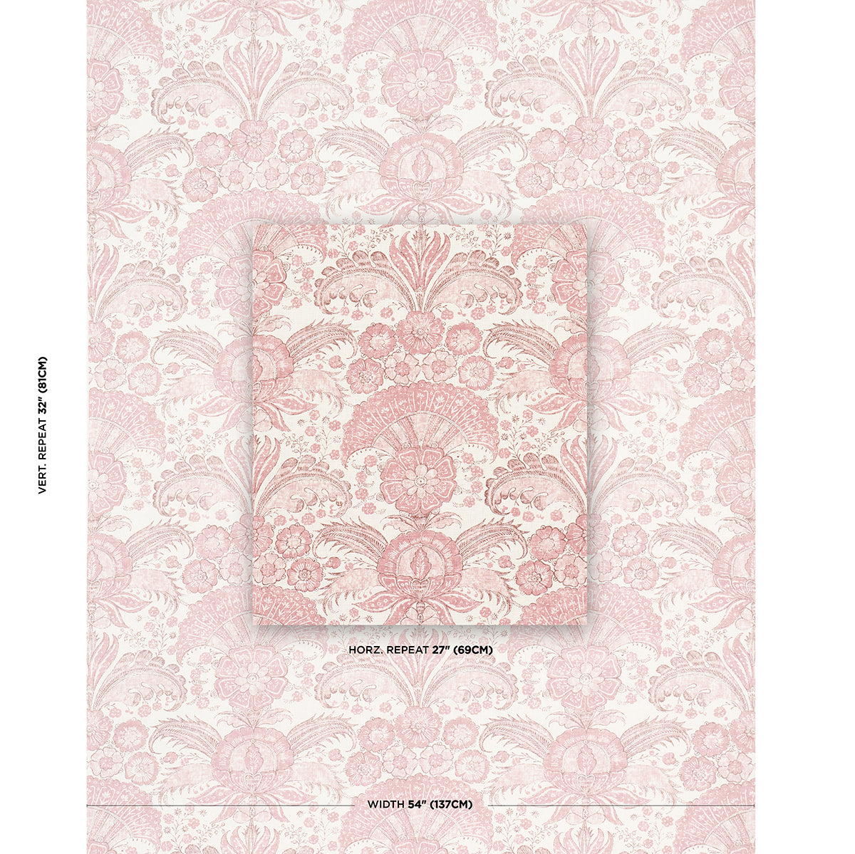 Schumacher Calicut Blush Fabric