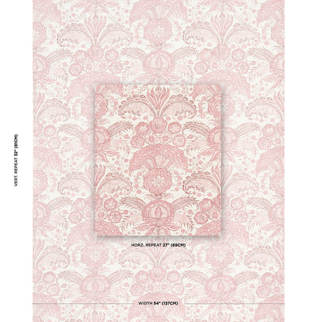 Schumacher Calicut Blush Fabric