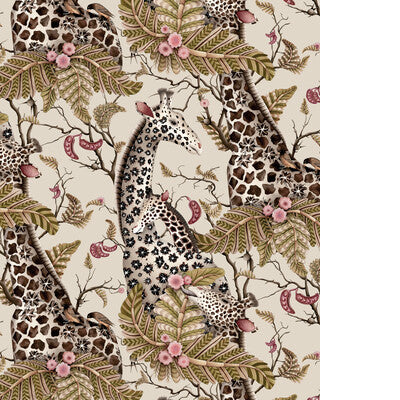 COLE & SON ROYAL GIRAFFE 129/3012.CS.0 in STONE Wallpaper - 