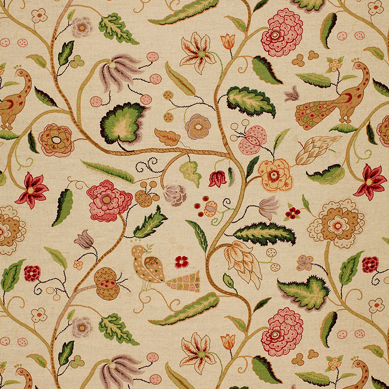 Schumacher Apsley Vine Rose Fabric