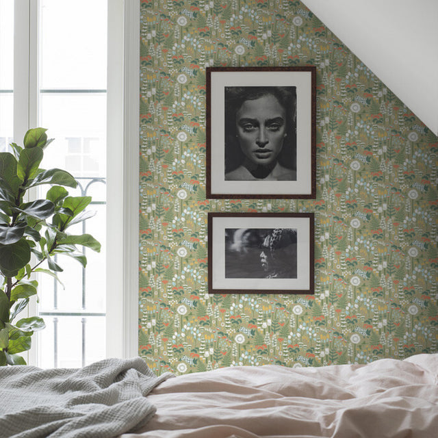 Schumacher 1451 HOPPMOSSE in SAGE Wallpaper - BORÃ…STAPETER