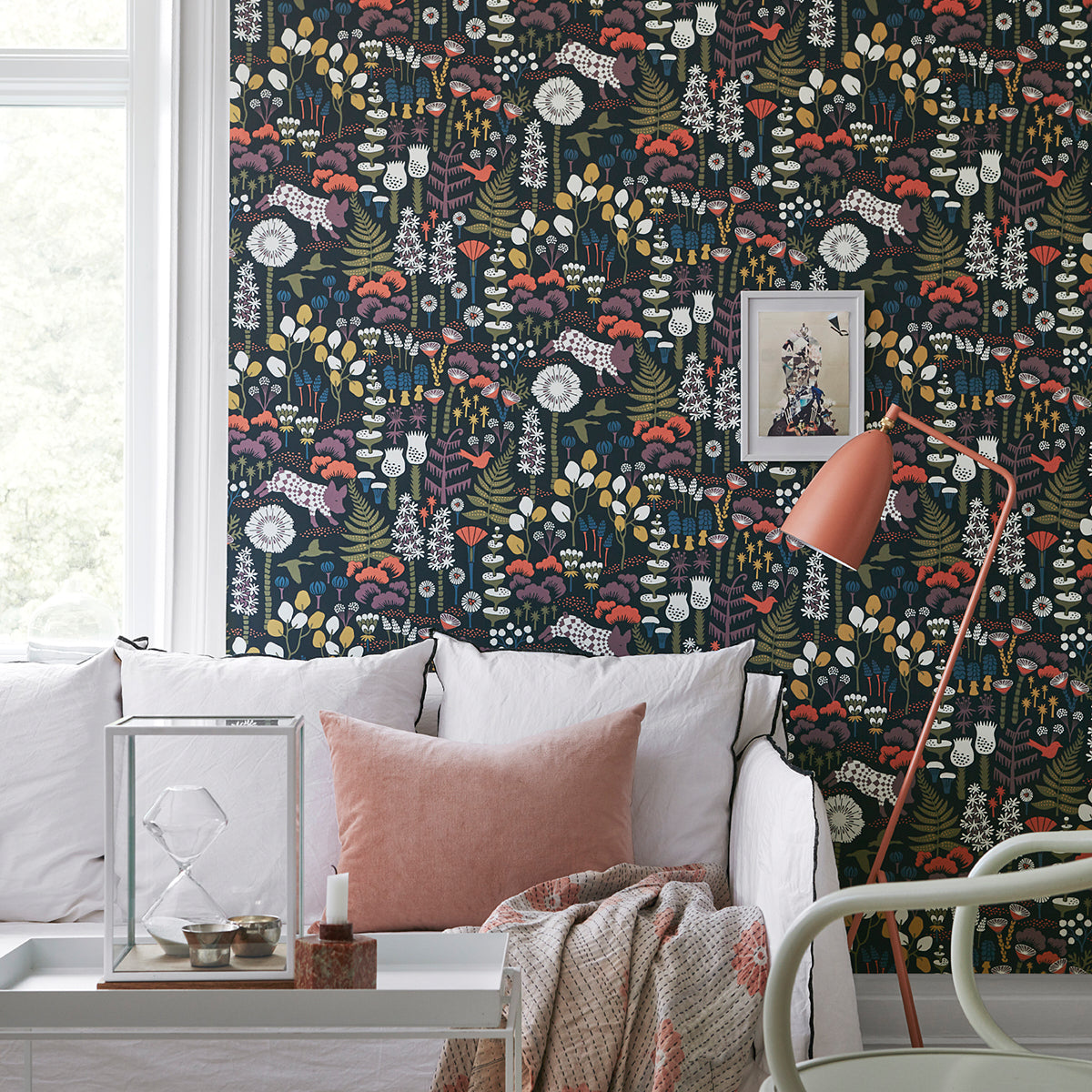 Schumacher 1452 HOPPMOSSE in MIDNIGHT Wallpaper - BORÃ…STAPE