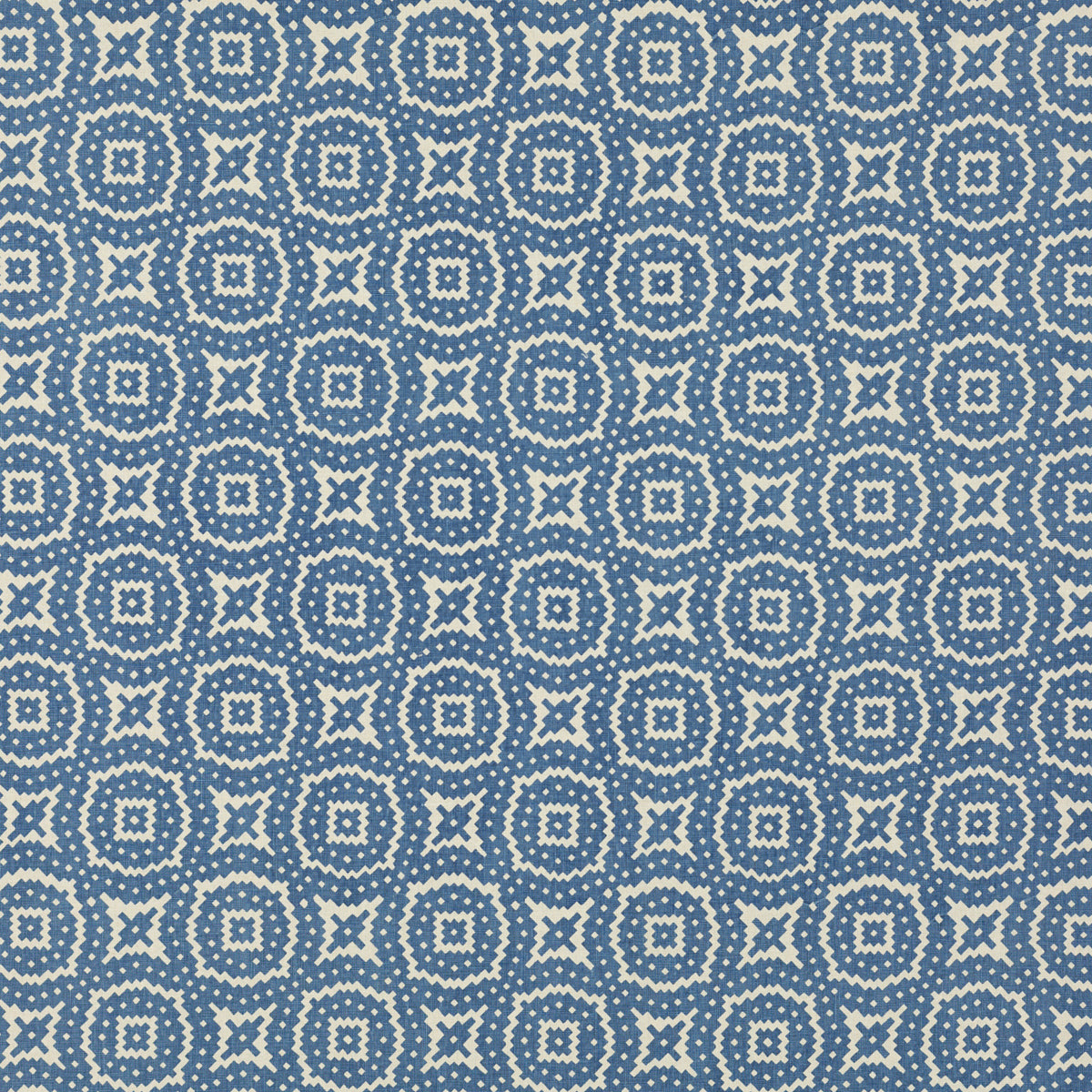 Schumacher 145N59 JAVA in INDIGO Fabric - RAOUL TEXTILES