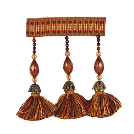 RM Coco T1115 BEAD TASSEL F SAFFRON BEAD TASSEL FRING - Eade's