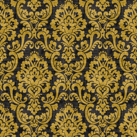 RM Coco Frescato Damask Reversal Black Gold - Eade's